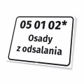 Tabliczka na kosz z numerem i kodem odpadu
