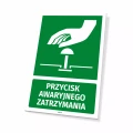 Tabliczka: przycisk awaryjnego zatrzymania