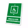 Tabliczka: winda dla osób niepełnosprawnych