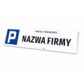 Tabliczka - miejsce parkingowe z personalizacją