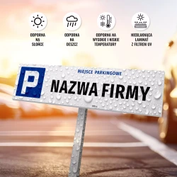 Tabliczka - miejsce parkingowe z personalizacją