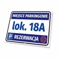 Tabliczka - miejsce parkingowe z polem do uzupełnienia