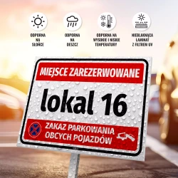 Tabliczka - miejsce zarezerwowane - do personalizacji