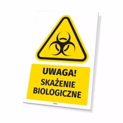 Tabliczka: Uwaga! Skażenie biologiczne