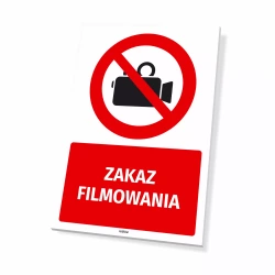 Tabliczka: Zakaz filmowania