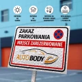 Tabliczka - zakaz parkowania z Twoim logo