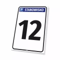 Tabliczka na parking - stanowisko z oznaczeniem, numerem