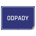 Naklejka samoprzylepna na kosz: Odpady
