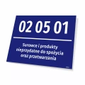 Tabliczka: kod i nazwa odpadu BDO