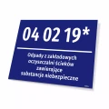 Tabliczka: kod i nazwa odpadu BDO