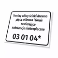 Tabliczka: nazwa odpadu oraz kod odpadu