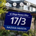 Tabliczka adresowa na dom: ulica, numer, miasto