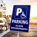 Tabliczka: Parking dla osób niepełnosprawnych