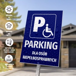 Tabliczka: Parking dla osób niepełnosprawnych