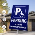 Tabliczka: Parking dla osób niepełnosprawnych