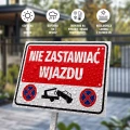 Tabliczka parkingowa: Nie zastawiać wjazdu