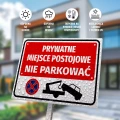 Tabliczka parkingowa: Prywatne miejsce postojowe, nie parkować