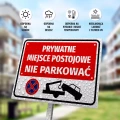 Tabliczka parkingowa: Prywatne miejsce postojowe, nie parkować