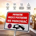 Tabliczka parkingowa: Prywatne miejsce postojowe, nie parkować