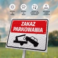 Tabliczka parkingowa: Zakaz parkowania, z symbolem odholowania