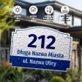 Tabliczka z miastem, numerem, ulicą, personalizacja