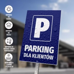 Tabliczka: Parking dla klientów