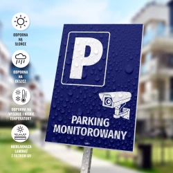 Tabliczka: Parking monitorwany