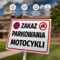 Tabliczka parkingowa: Zakaz parkowania motocykli