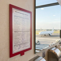 Kieszeń, Ramka magnetyczna A4 z wycięciem i uchwytem na długopis