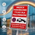 Tabliczka parkingowa: Miejsca parkingowe tylko dla pracowników