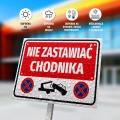 Tabliczka parkingowa: Nie zastawiać chodnika