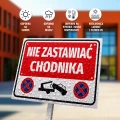 Tabliczka parkingowa: Nie zastawiać chodnika