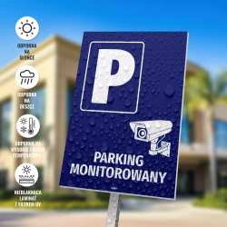 Tabliczka parkingowa: Parking monitorowany