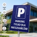 Tabliczka parkingowa: Parking tylko dla mieszkańców