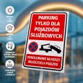 Tabliczka parkingowa: Parking tylko dla pojazdów slużbowych