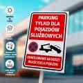 Tabliczka parkingowa: Parking tylko dla pojazdów slużbowych