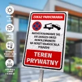 Tabliczka parkingowa: Zakaz Parkowania, niedostosowanie się do zakazu grozi odholowaniem
