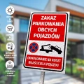 Tabliczka parkingowa: Zakaz parkowania obcych pojazdów