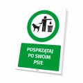 Tabliczka: Posprzątaj po swoim psie