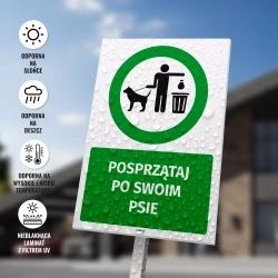 Tabliczka: Posprzątaj po swoim psie