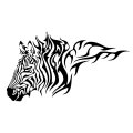 Zebra 1 naklejka samoprzylepna