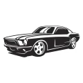 Pojazd mustang 2 naklejka samoprzylepna