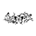 Kwiaty motyl 902 naklejka samoprzylepna