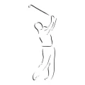 Golfista 1168 naklejka samoprzylepna