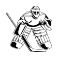 Hokeista bramkarz 1155 naklejka samoprzylepna