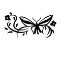 Motyl w kwiatach 1247 naklejka samoprzylepna