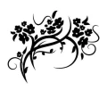 Ornament roślinny 1243 naklejka samoprzylepna