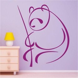 Panda 68 naklejka samoprzylepna