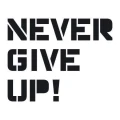 Never give up 1715 naklejka samoprzylepna