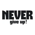 Never give up 1716 naklejka samoprzylepna